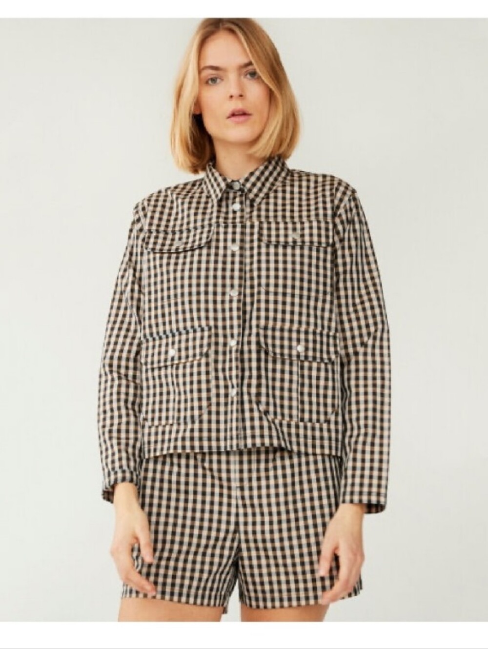 Mads Nørgaard Check Club Shanni jacket gingham check Size 40